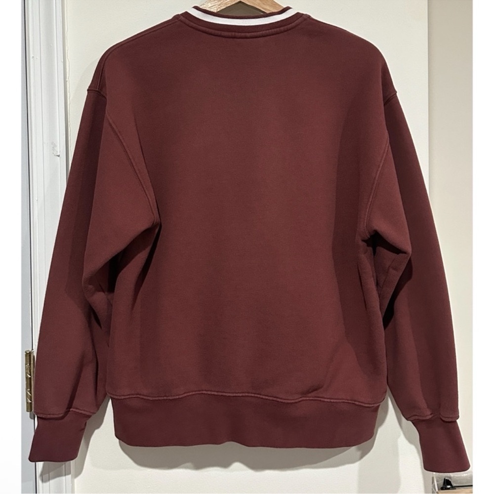 Aritzia TNA Cozy Fleece Boyfriend Fit V-Neck Sweatshirt - Picture 3 of 9